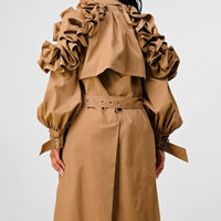 Ruffled Trench Coat