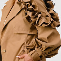 Ruffled Trench Coat