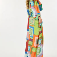 Multi-Colored Printed Two Piece Pantset
