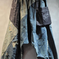 Runway Leather Denim Jeans