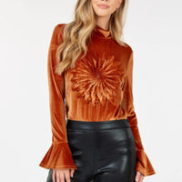 Velvet Bloom Statement Blouse