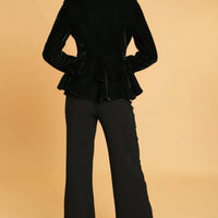 Velvet Peplum Blazer
