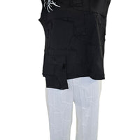 Cowl Neck Deconstructed Vest