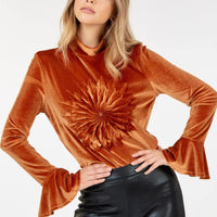 Velvet Bloom Statement Blouse