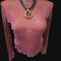 Wine Mesh Top