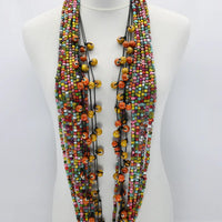 PASHMINA & CERAMIC BEADS NECKLACES