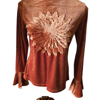Velvet Bloom Statement Blouse