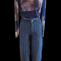 Textured Wide Leg Jeans