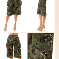 Bling Pearl Camo Shorts
