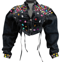 The Crop Stone Denim Jacket