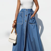 Tank Top Denim Maxi Dress
