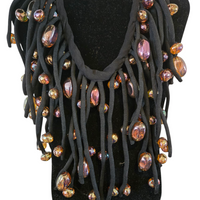 Crystal With Textile Cord