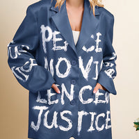 Love, Peace. Justice Blazer