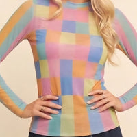 Checker Board Pullover