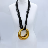 Curve Bamboo Crescent Necklace