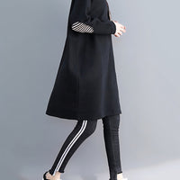 Casual Pocket Long Sweatshirt Short Dress/Tunic