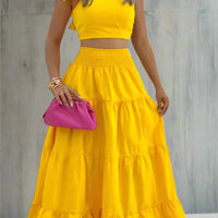 Lemon Maxi Skirt Set
