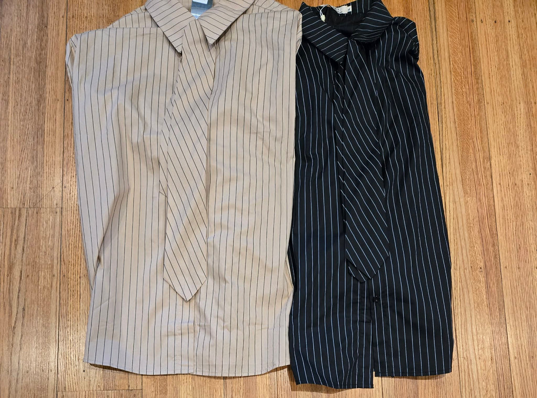 Pinstripe Button Down & Tie