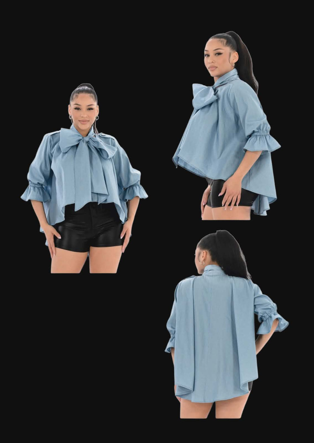 Oversized Bow Boss Top