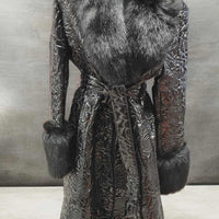 Belted Faux Fur Trench