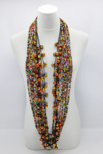 PASHMINA & CERAMIC BEADS NECKLACES