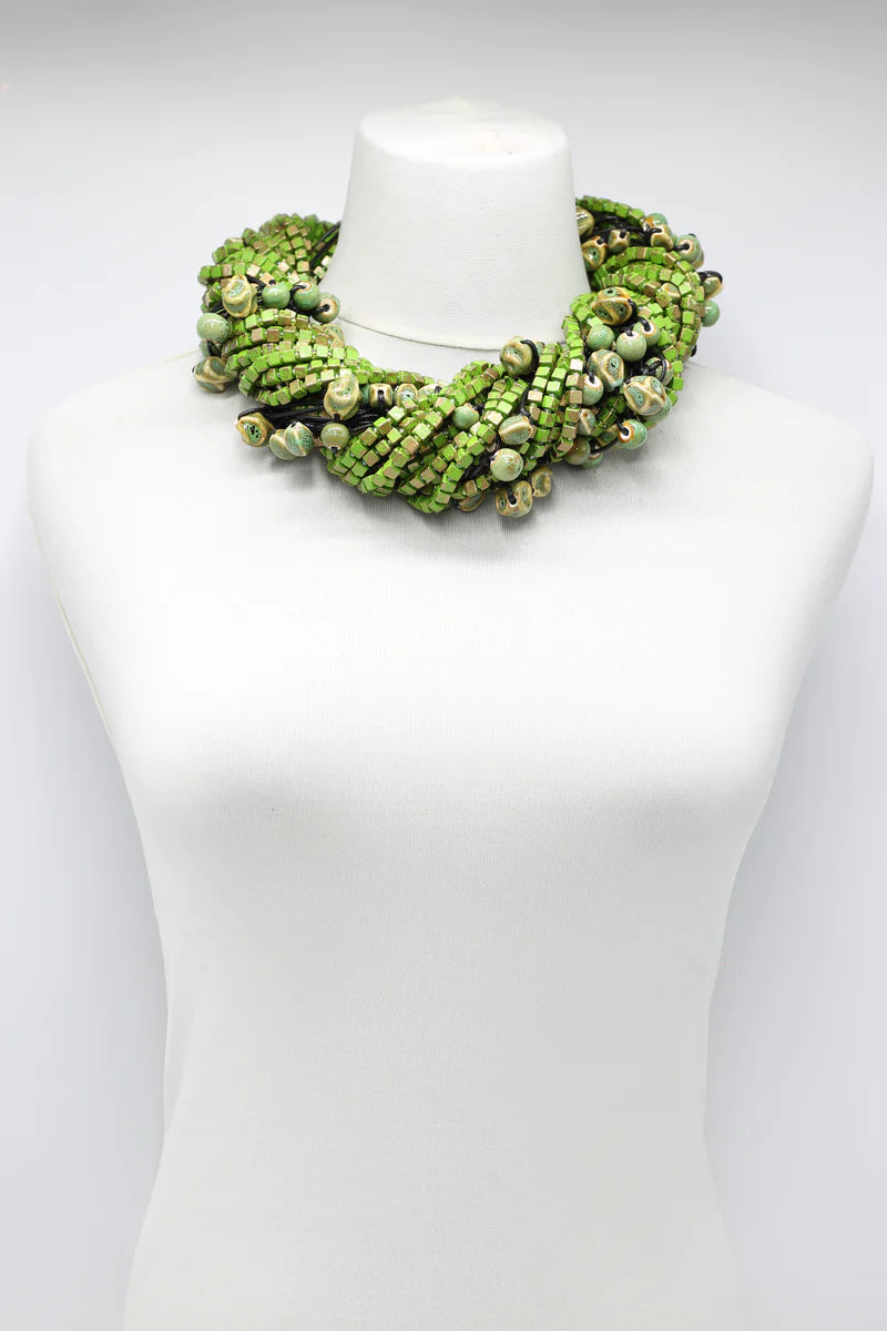 PASHMINA & CERAMIC BEADS NECKLACES