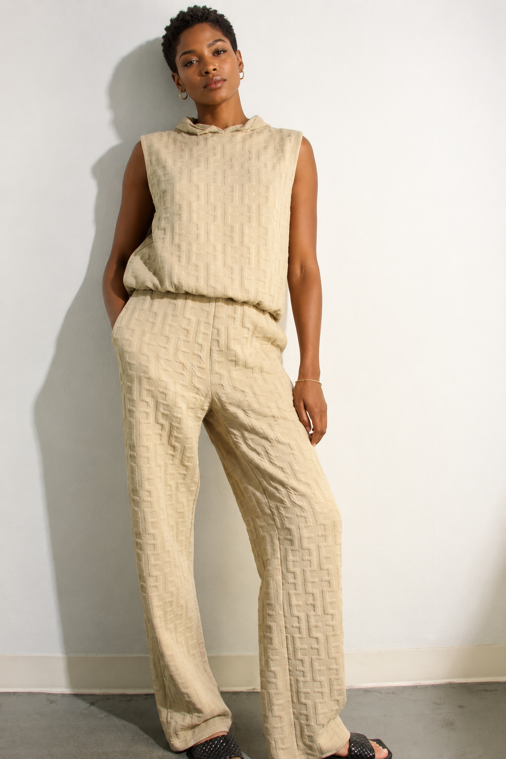 The Hoodie Textured 2 Piece Pantset