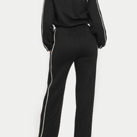 Pipping Stripes Front Zip and Pants Set