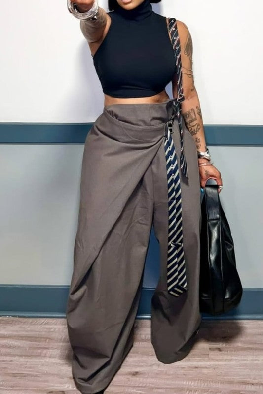 Tied Up Wide Leg Pants