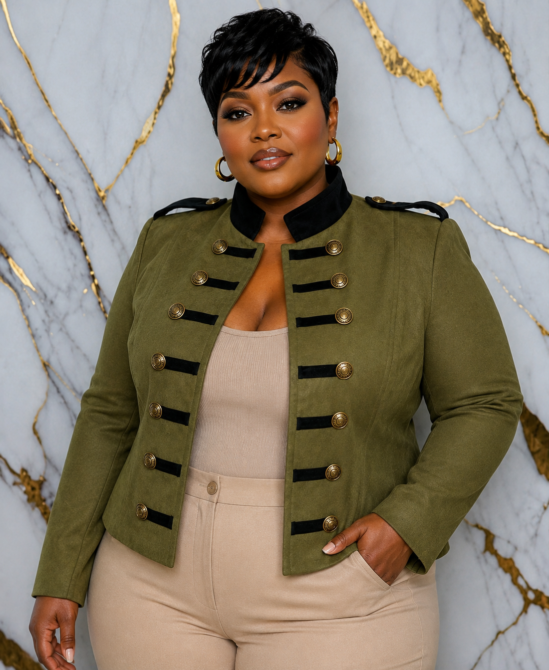 Army Green Military Jacket