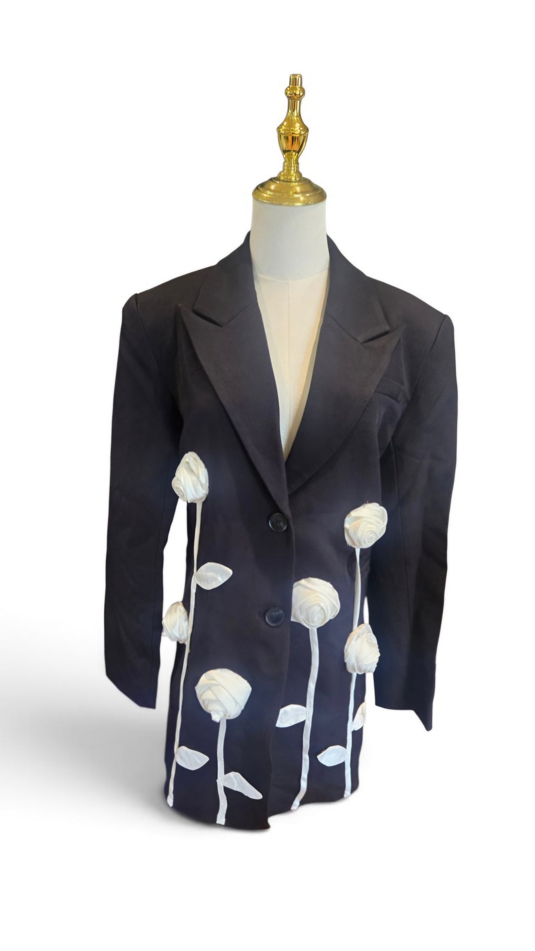 Black Floral Blazer