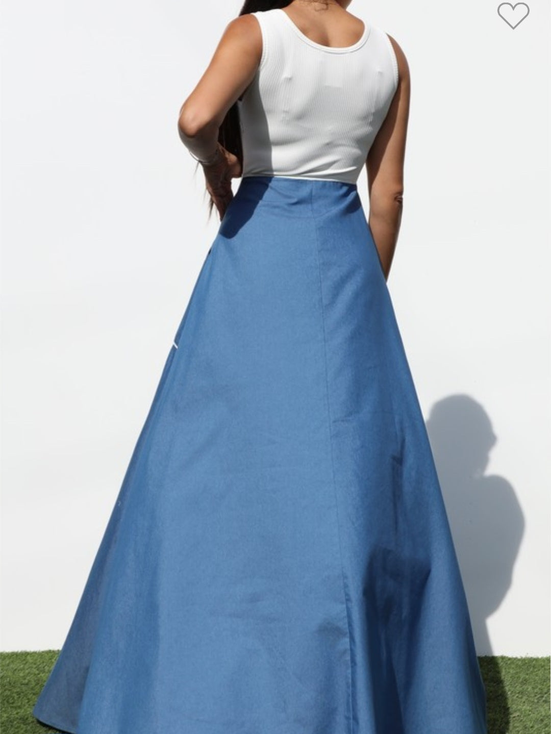 Tank Top Denim Maxi Dress