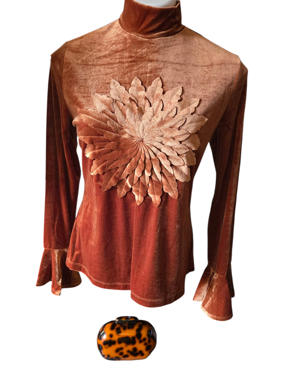 Velvet Bloom Statement Blouse