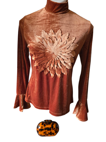 Velvet Bloom Statement Blouse