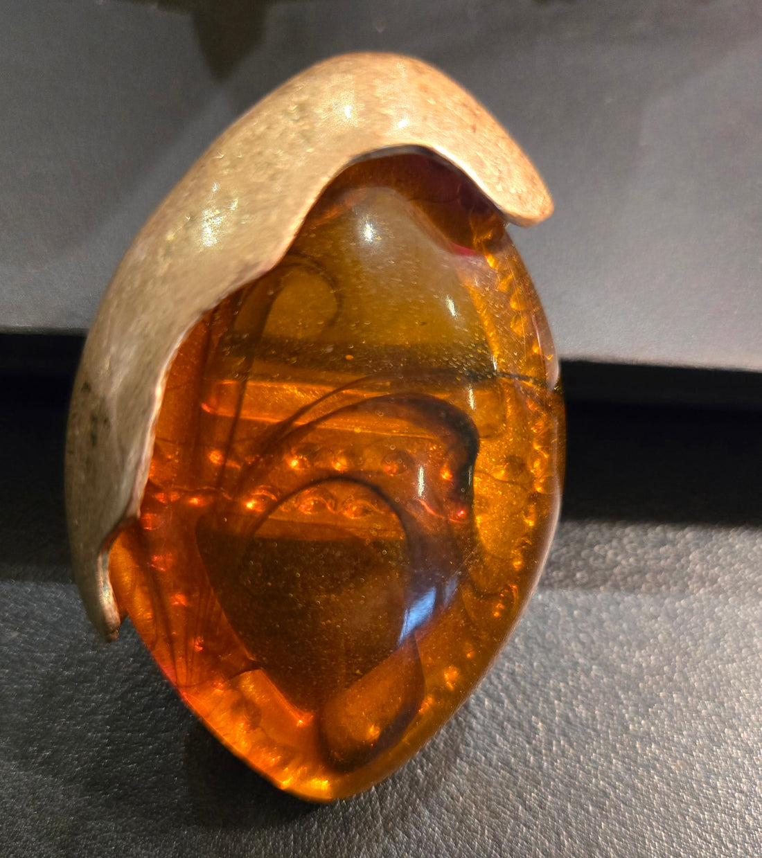 Amber Adjustable Ring