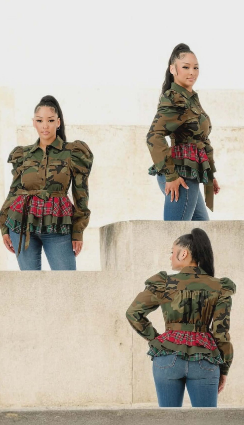 Battle Babe Peplum Top