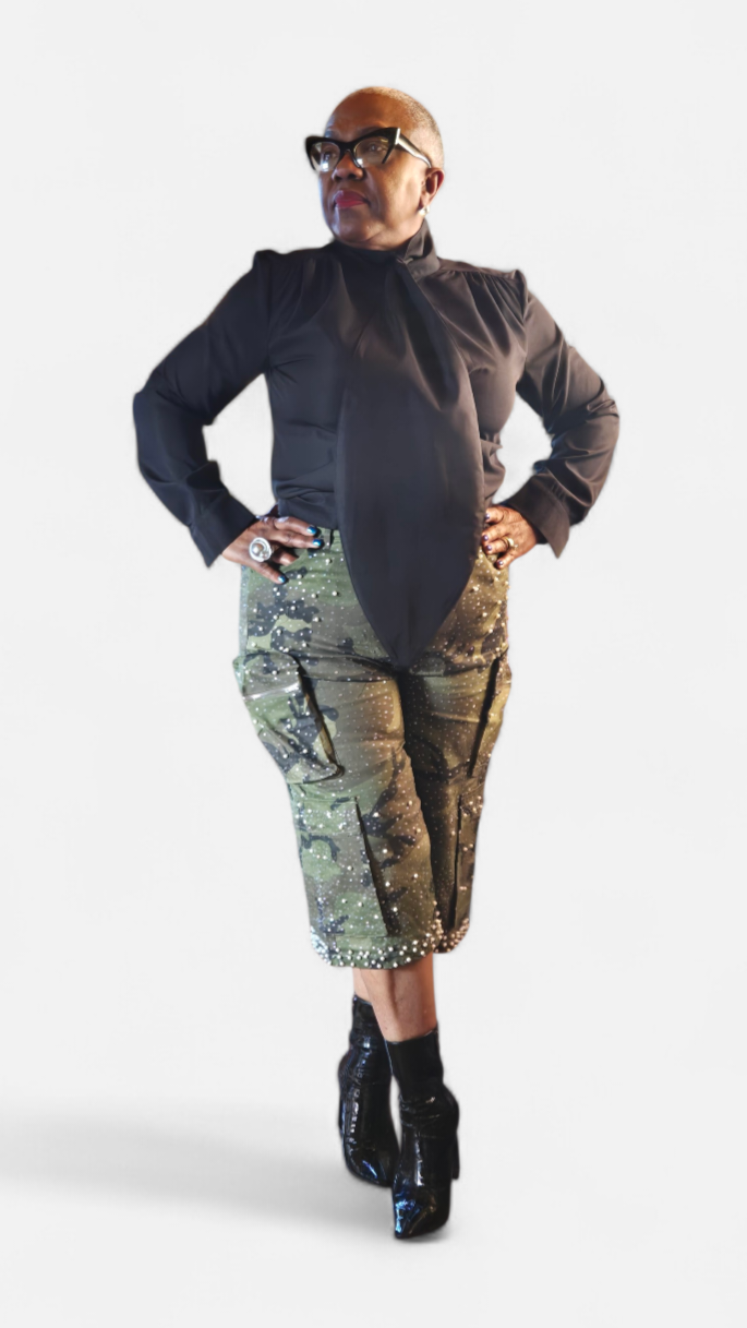 Bling Pearl Camo Shorts