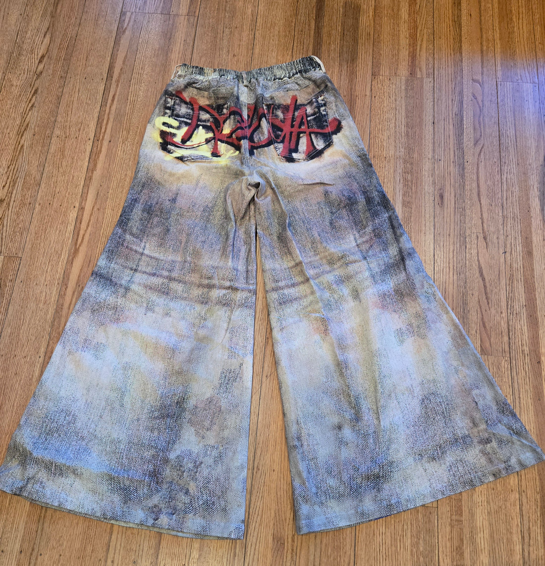 Graffiti Wide Leg Pants