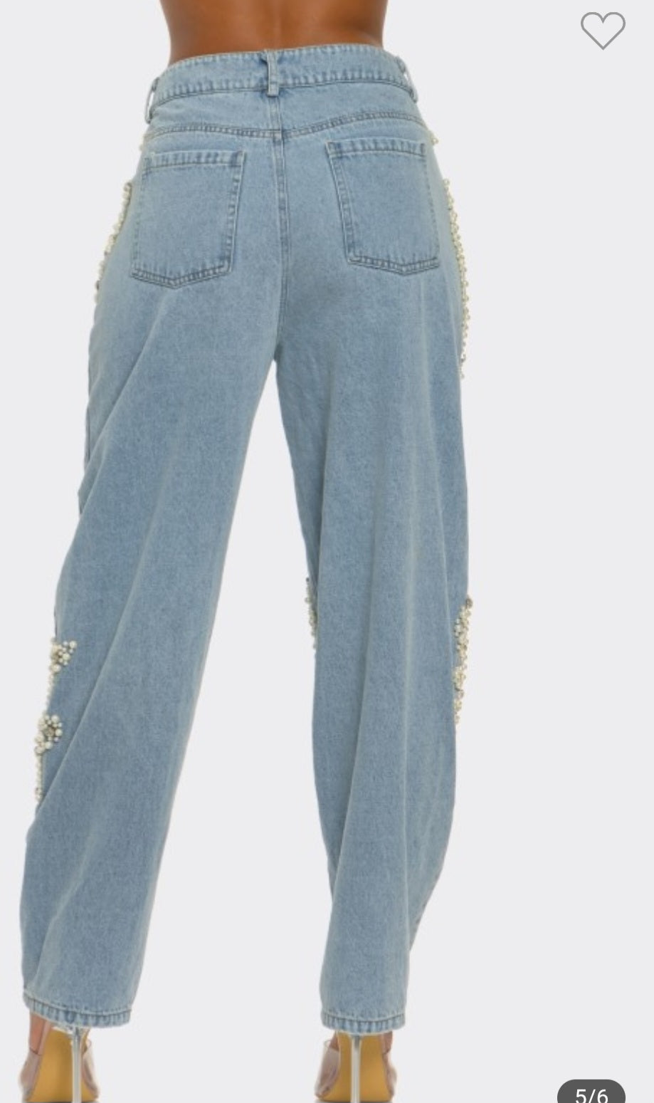 Ms. Pearl Embellished Straight-leg Jeans