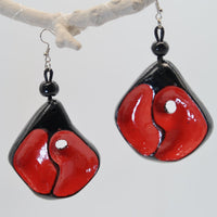 Ying Yang Sustainable Recycled Wood Earrings