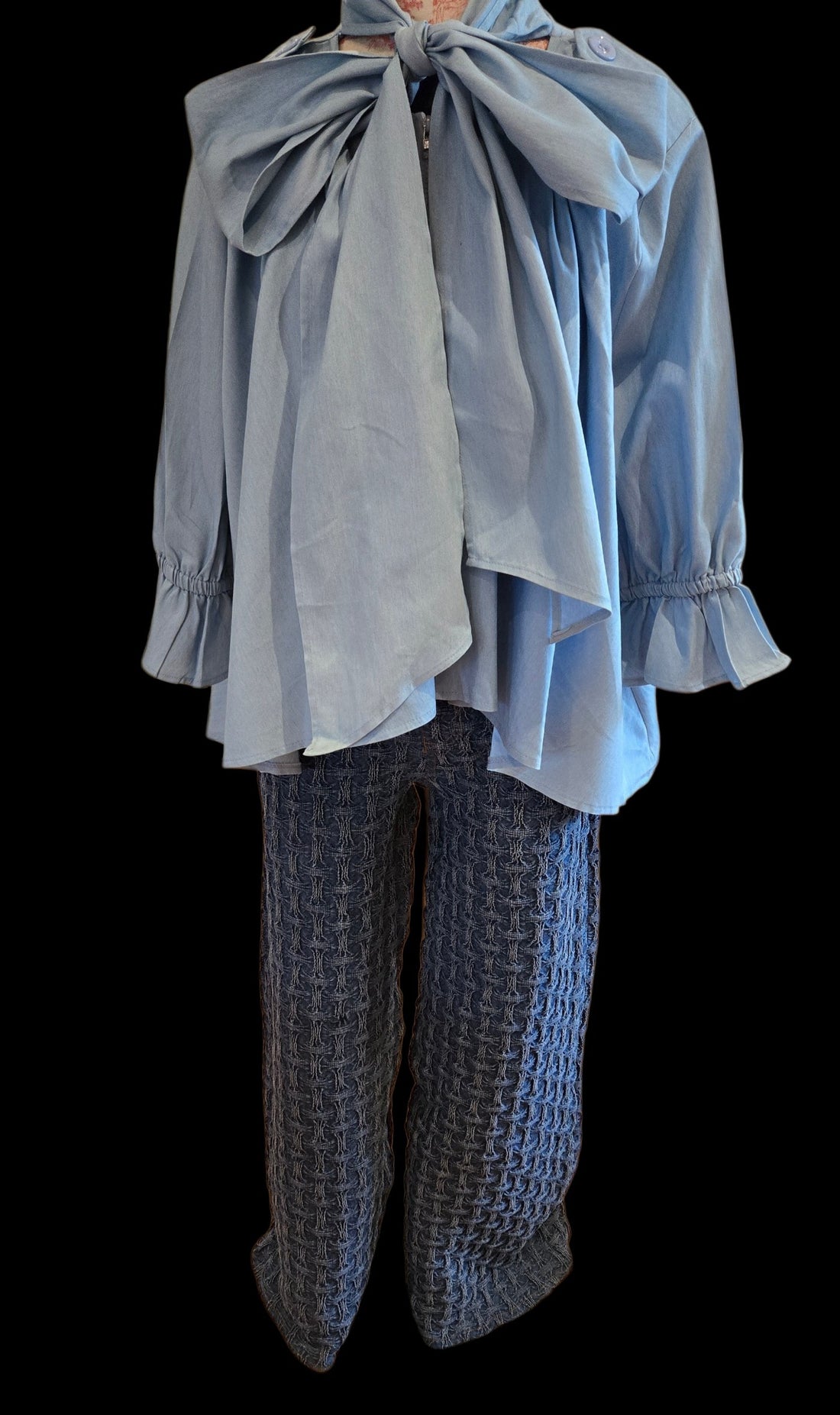 Textured Wide Leg Jeans