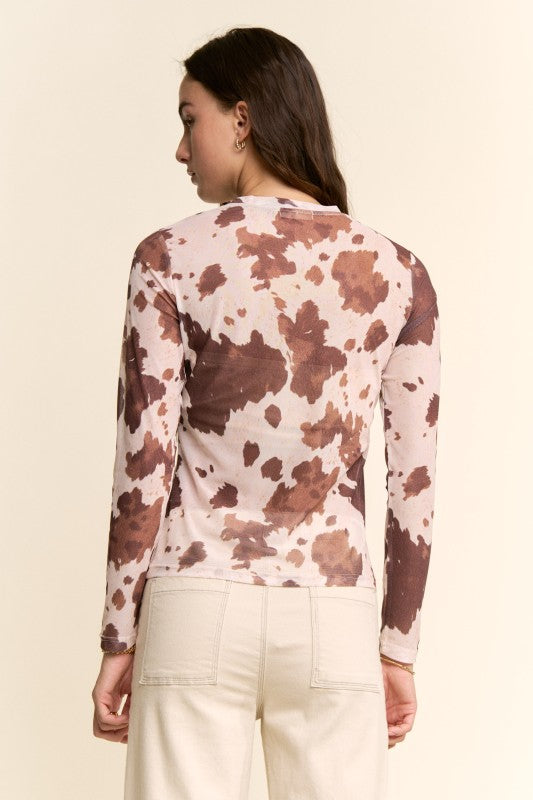 Cow mesh top