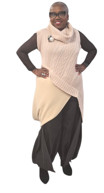 Sleeveless Turtleneck Sweater