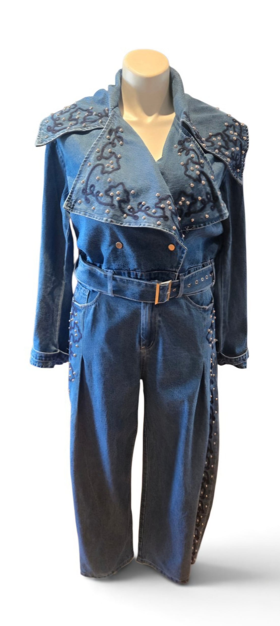 The Bold Denim Pantset