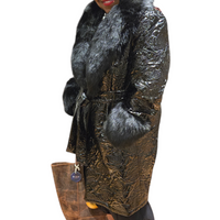 Belted Faux Fur Trench