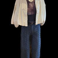 Textured Wide Leg Jeans