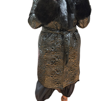 Belted Faux Fur Trench