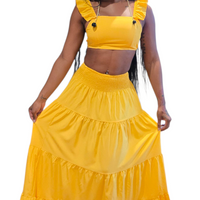 Lemon Maxi Skirt Set