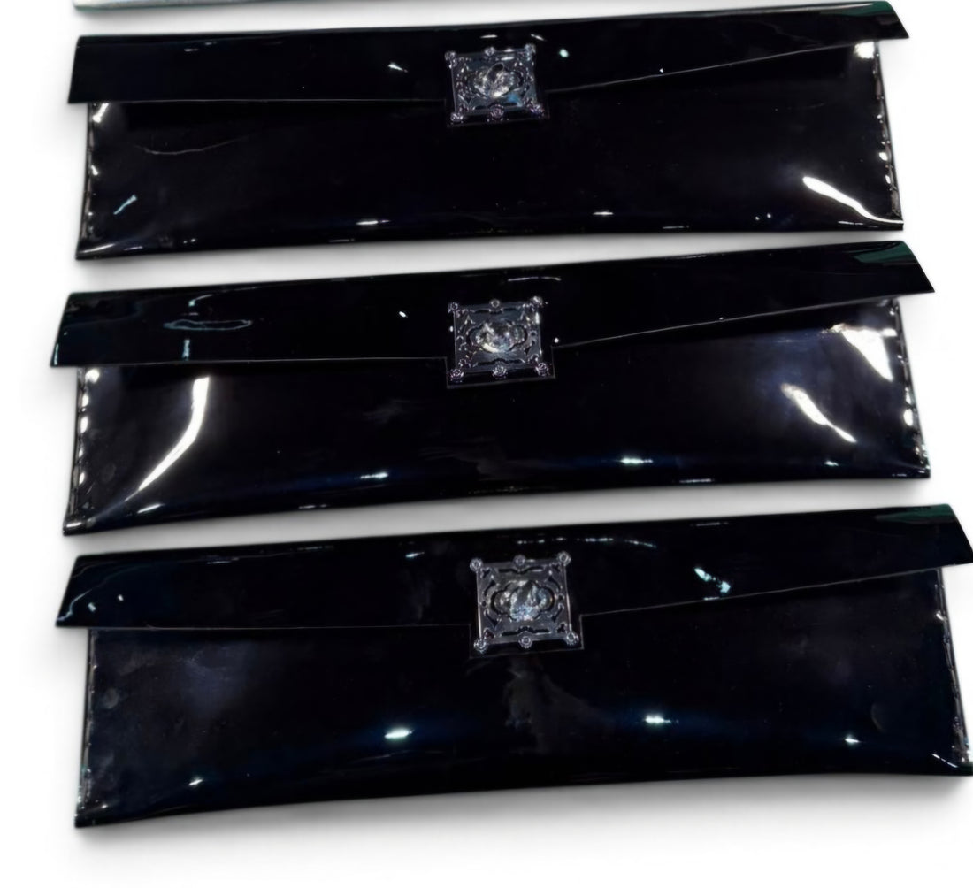 Elegant Black Patent Clutch