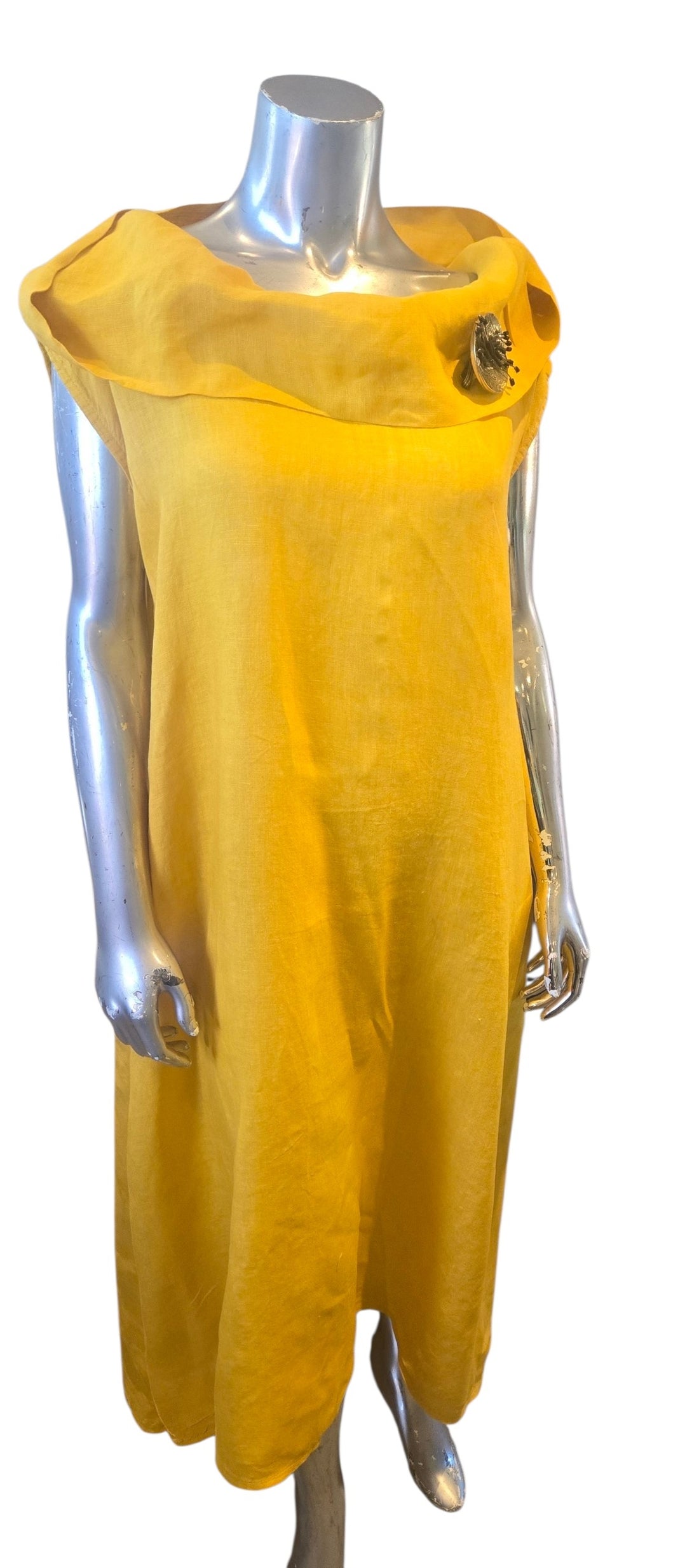 The Golden Sunshine Linen Dress